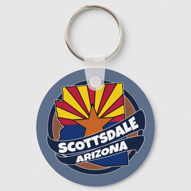 Porte-clés Porte - clé de drapeau de l'Arizona Scottsdale (Recto)