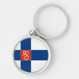 Porte-clés Porte - clé de drapeau d'état de la Finlande
