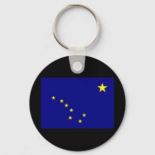 Porte-clés Porte - clé de drapeau d'état de l'Alaska