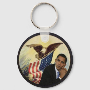 Porte-clés Porte - clé de drapeau d'Obama Eagle