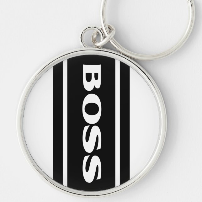 Porte-clés Porte - clé de emballage noir blanc de patron de (Devant)