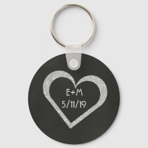 Porte-clés Porte - clé de faveur de mariage de coeur de