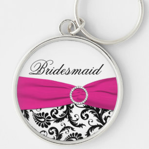 Porte-clés Porte - clé de femme de chambre rose, noire, blanc