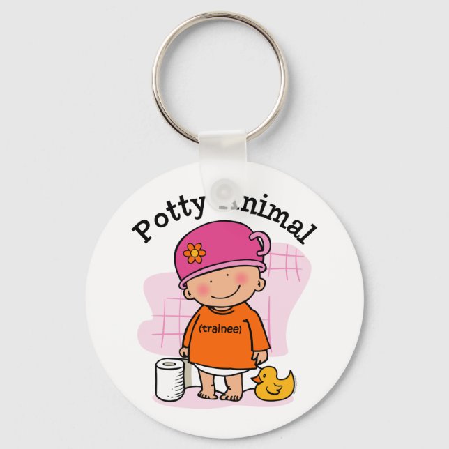 Porte-clés Porte - clé de fille d'animal potty (Recto)