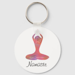 Porte-clés Porte - clé de fille de yoga de Namaste