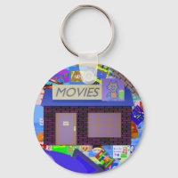Porte - clé de films d'animation Popcorn