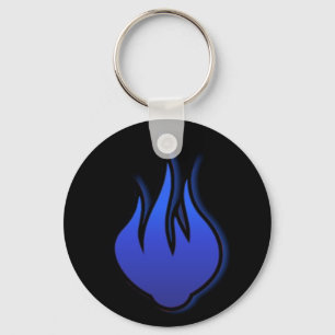 Porte-clés Porte - clé de flamme bleu HotterThanHell