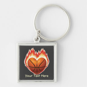 Porte-clés Porte - clé de flamme de basket-ball