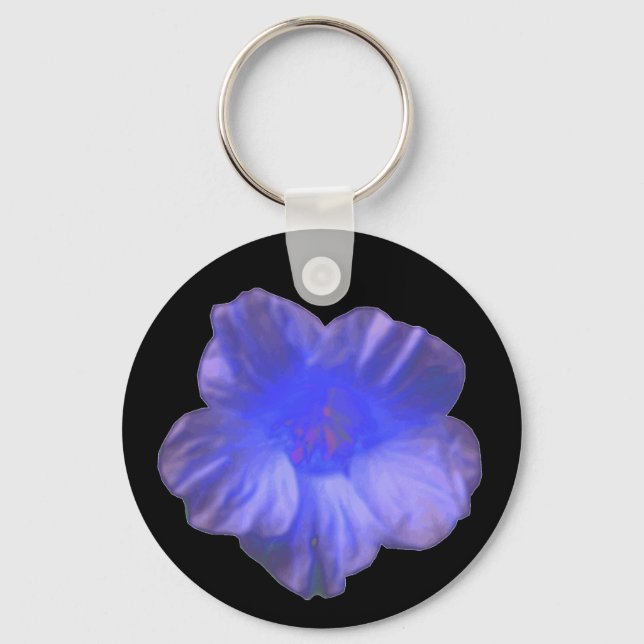 Porte-clés Porte - clé de fleurs bleu Nasturtium (Recto)