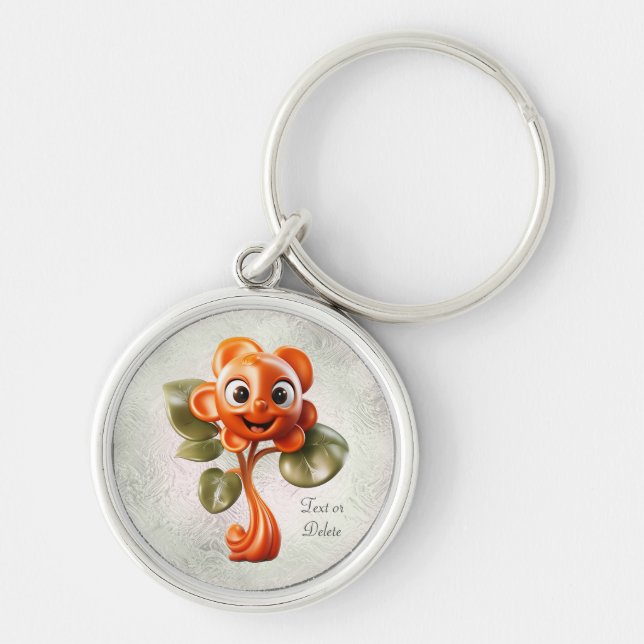 Porte-clés Porte - clé de fleurs rouges (Devant)