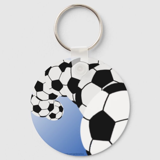 Porte-clés PORTE - CLÉ de FOOTBALL bleu (Recto)