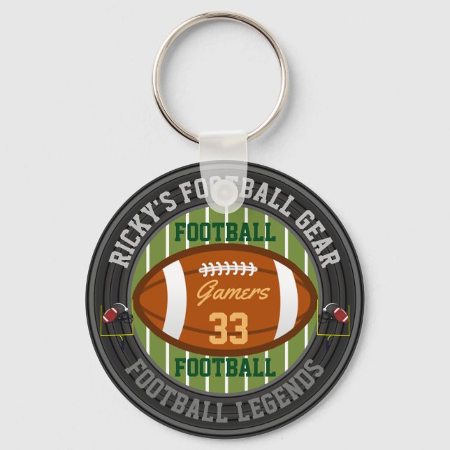 Porte-clés Porte - clé de football personnalisé (Recto)