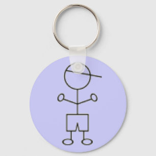 Porte-clés Porte - clé de garçon de bâton - bleu