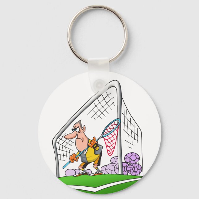 Porte-clés Porte - clé de gardien de but de dessin (Recto)