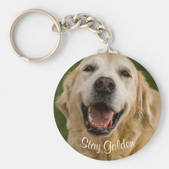 Porte-clés porte - clé de Golden Retriever (Devant)