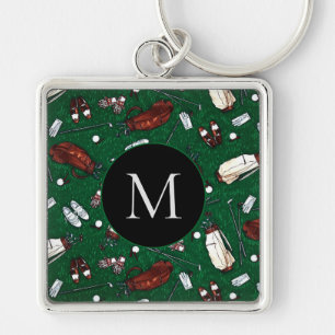 Porte-clés Porte - clé de golf Monogrammed Tee Time