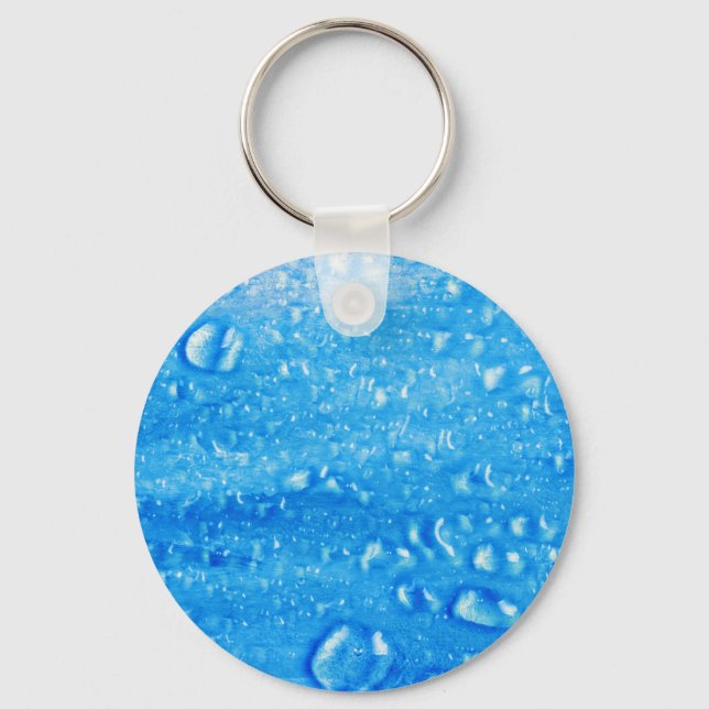 Porte-clés Porte - clé de gouttes d'eau bleue (Recto)