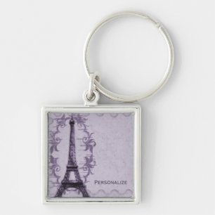 Porte-clés Porte - clé de grunge de Paris de lavande
