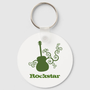 Porte-clés Porte - clé de guitare Rockstar, vert