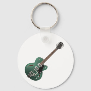 Porte-clés Porte - clé de guitare verte