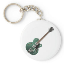 Porte - clé de guitare verte