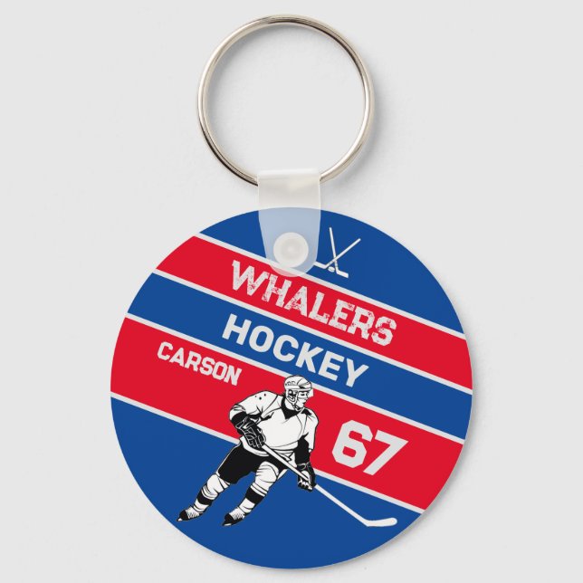 Porte-clés Porte - clé de hockey personnalisé (Recto)