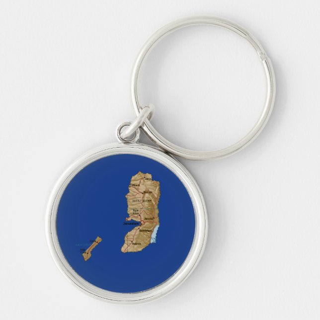 Porte-clés Porte - clé de la carte de Palestine (Devant)