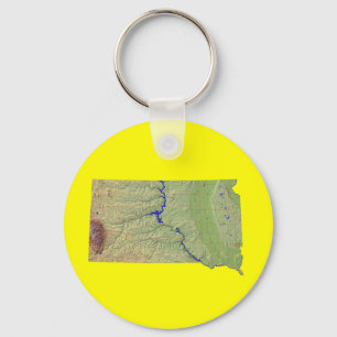 Porte-clés Porte - clé de la carte du Dakota du Sud