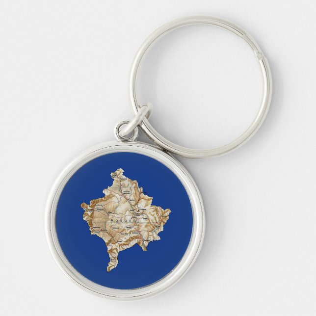 Porte-clés Porte - clé de la carte du Kosovo (Devant)