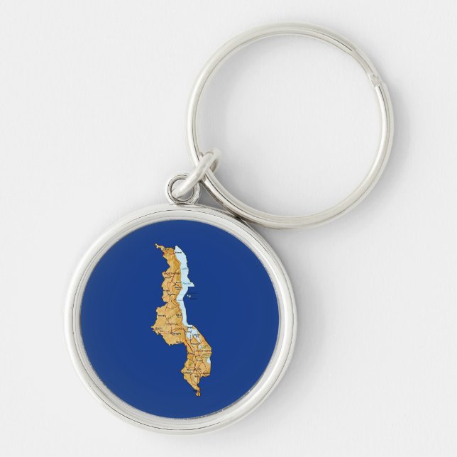 Porte-clés Porte - clé de la carte du Malawi (Devant)
