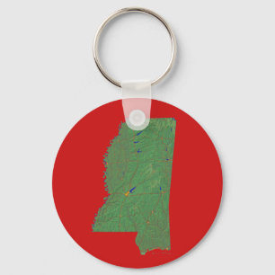 Porte-clés Porte - clé de la carte du Mississippi