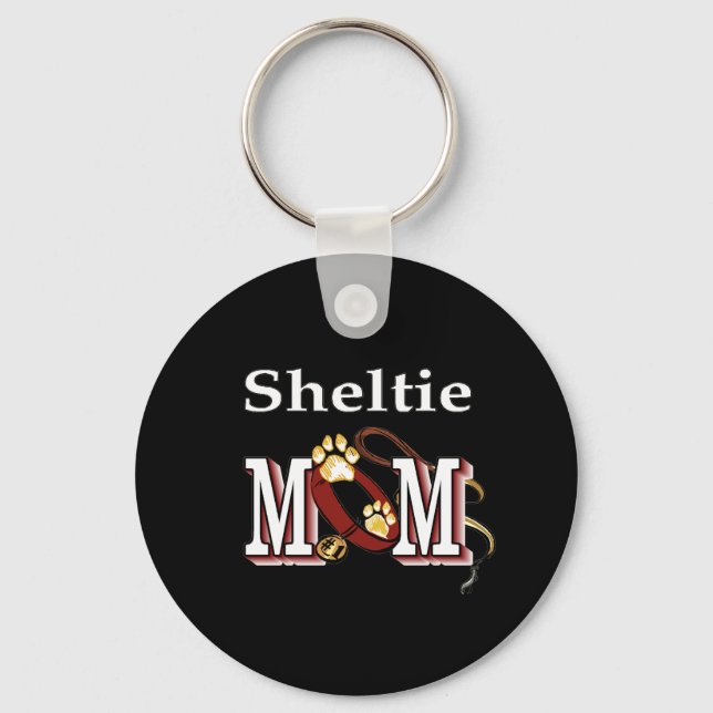 Porte-clés porte - clé de la maman sheltie (Recto)
