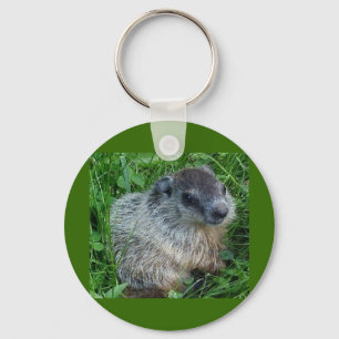 Porte-clés Porte - clé de la marmotte de fond/de bois
