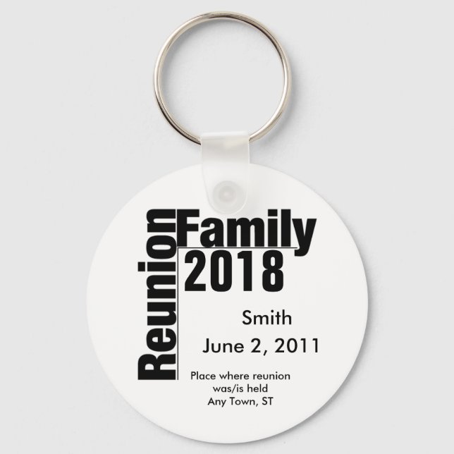 Porte-clés Porte - clé de la Réunion familiale 2018 (Recto)