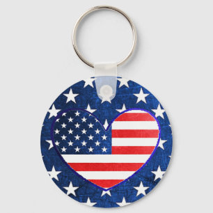 Porte-clés PORTE - CLÉ de la scène du drapeau américain