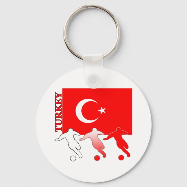 Porte-clés Porte - clé de la Turquie de football (Recto)