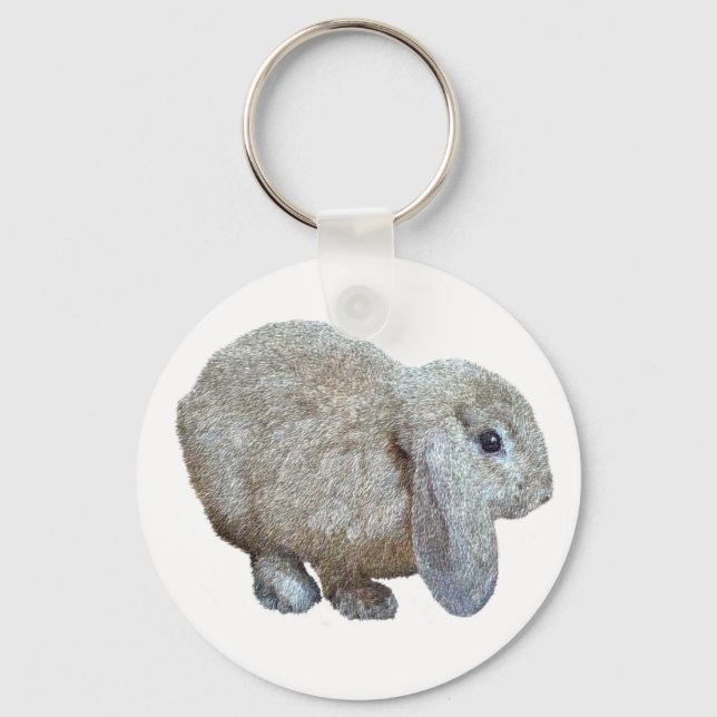 Porte-clés Porte - clé de lapin d'oreille Holland Lop (Recto)