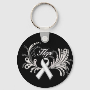 Porte-clés Porte - clé de l'espoir du cancer du poumon