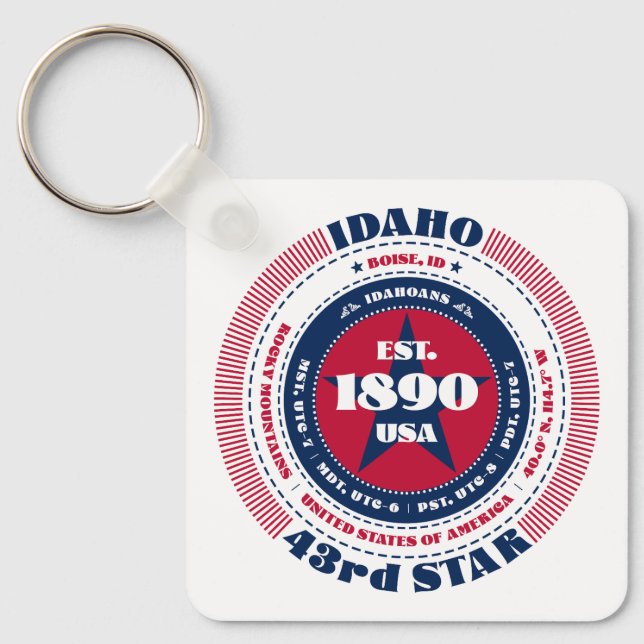 Porte-clés Porte - clé de l'État de l'Idaho (Recto)