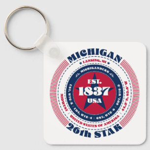 Porte-clés Porte - clé de l'État du Michigan