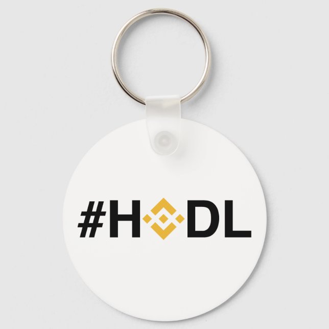 Porte-clés porte - clé de liaison #HODL (BNB) (Recto)
