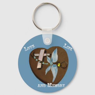 Porte-clés Porte - clé de libellule en verre souillé