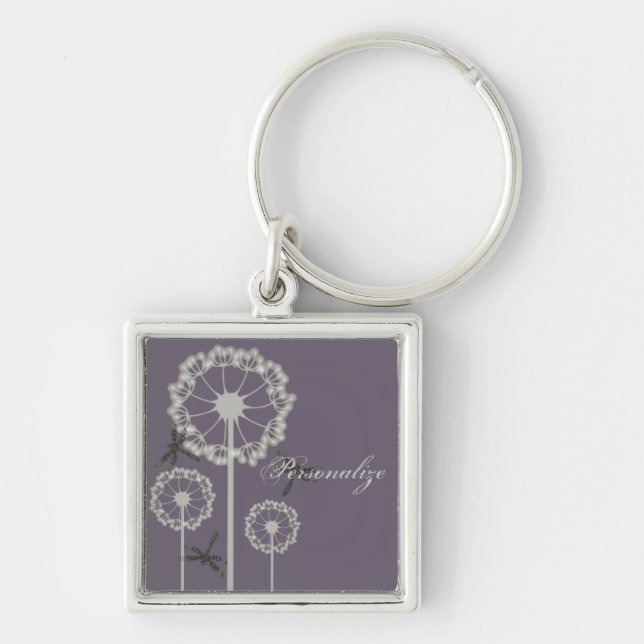 Porte-clés Porte - clé de libellules violettes (Devant)