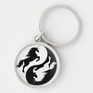 Porte-clés Porte - clé de licorne de Yin Yang