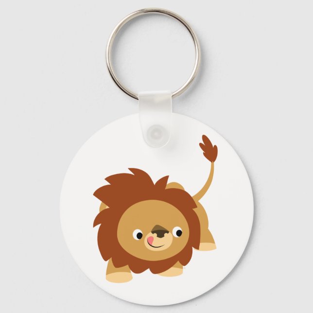 Porte-clés Porte - clé de Lion de caricature Spright mignon (Recto)