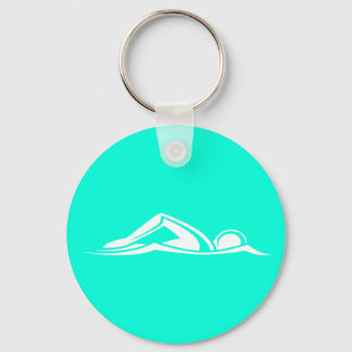 Porte-clés Porte - clé de logo de natation Turquoise