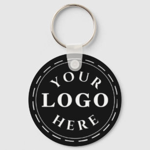 Porte-clés Porte - clé de logo noir solide avec code QR