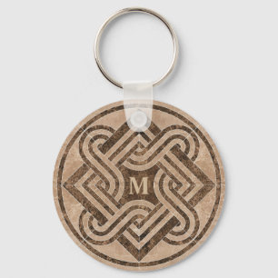 Porte-clés Porte - clé de l'ornement en marbre monogramme