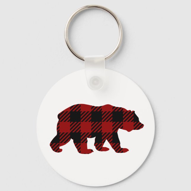 Porte-clés Porte - clé de l'ours de Buffalo Plaid (Recto)