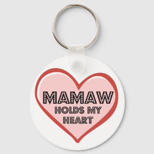 Porte-clés Porte - clé de Mamaw : Style de bouton